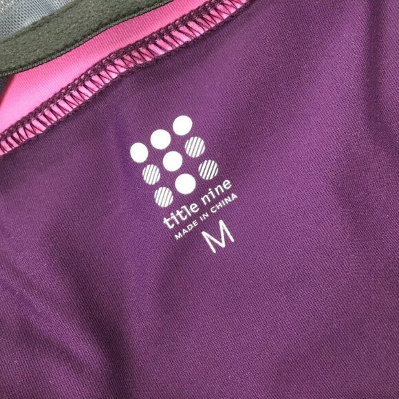 Title Nine Diamalete Athletic Dress Stretch Tennis Golf Size M Colorblock Purple - Picture 10 of 11